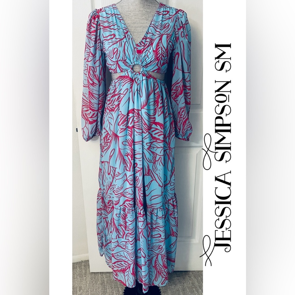 Jessica Simpson Tropical Chiffon dress. 👗 S